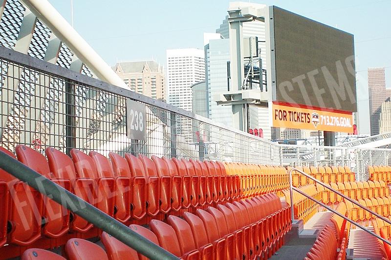 fall protection on stadium sign screens