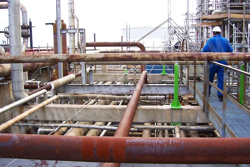 petrochemical plant fall protection