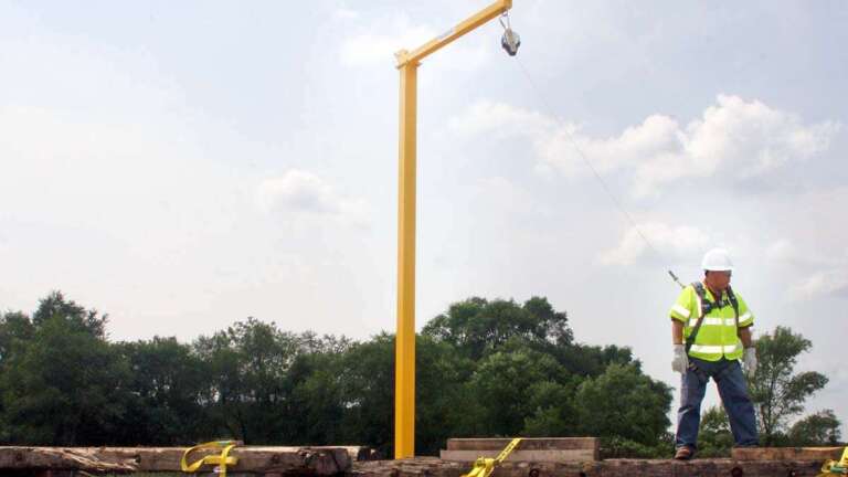 Modular Jib Fall Protection Freestanding Jib Fall Arrest System - Flexible Lifeline Systems