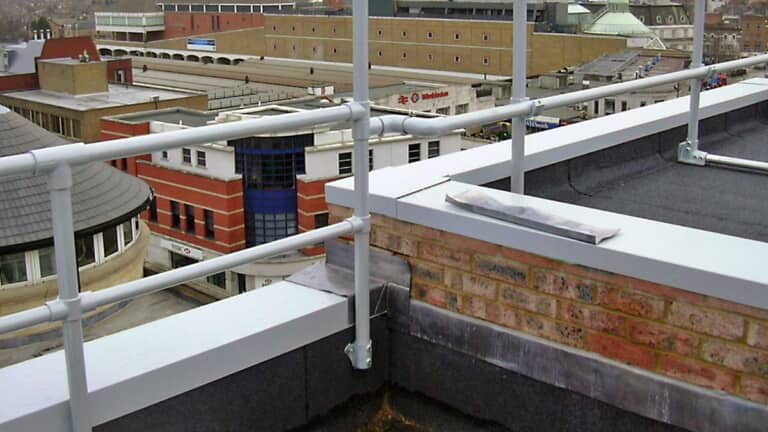 Rooftop Parapet Safety Railing- Flexible Lifeline Systems
