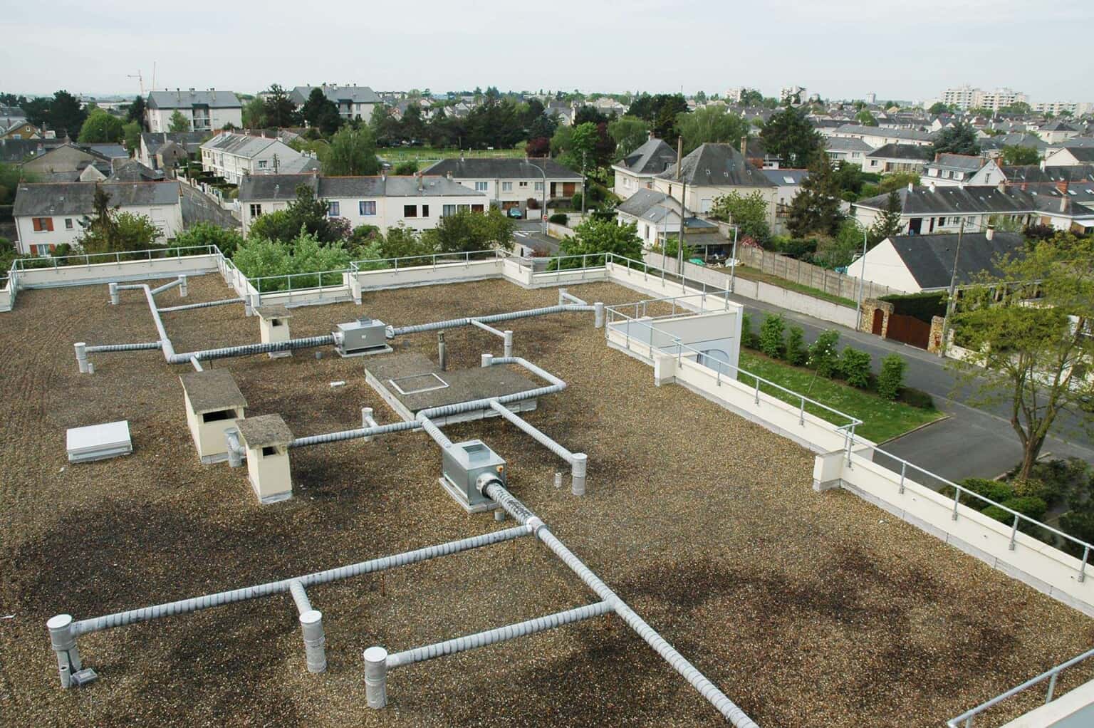 Rooftop Parapet Safety Railing- Flexible Lifeline Systems